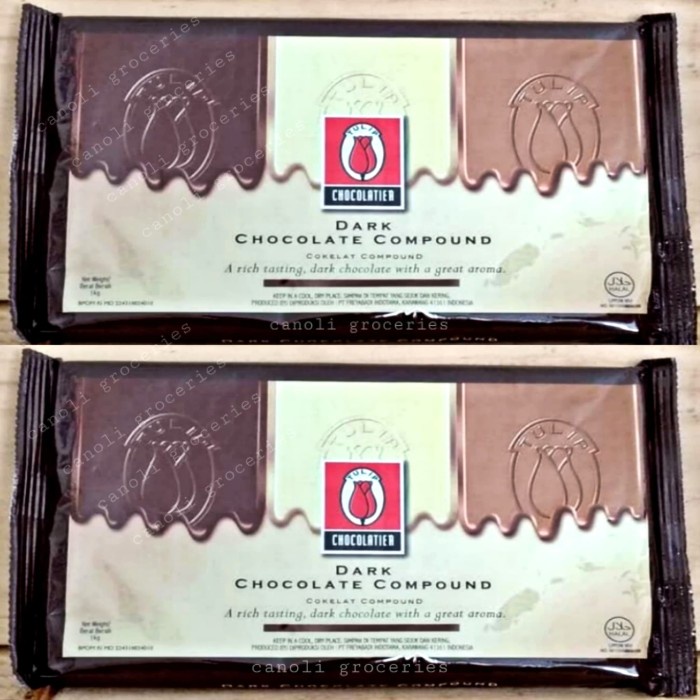 

HJK Tulip Dark Chocolate Compound 1 kg / Coklat batang