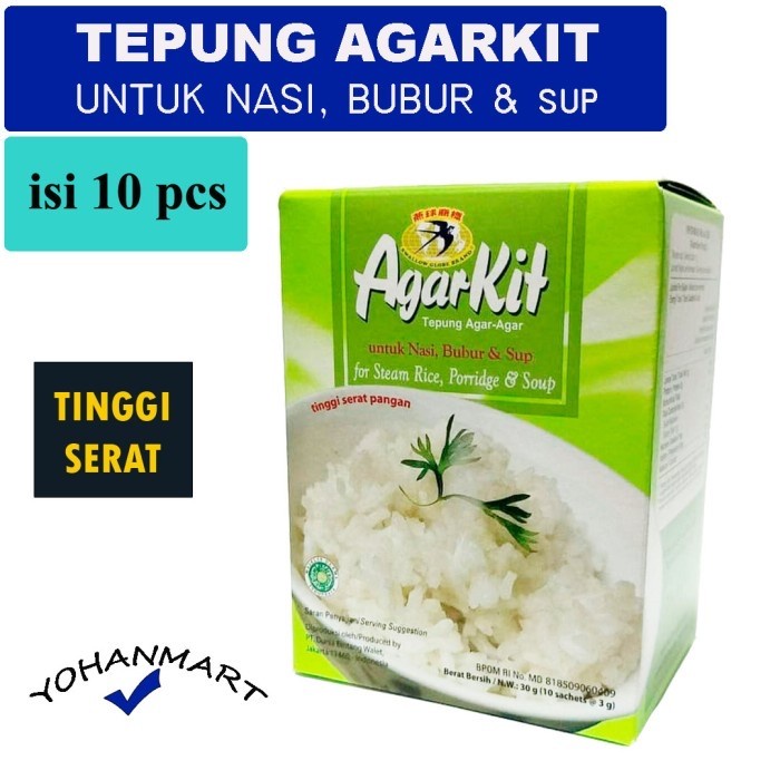 

HJK AGARKIT Swallow Globe agar agar untuk nasi 1 box isi 10 sachet