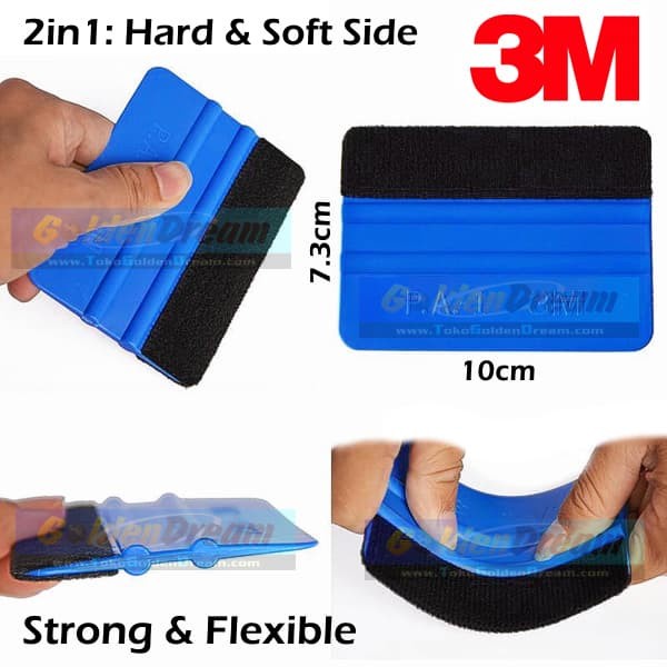 JTTOP" RAKEL SCRAPE SCAPE 3M BIRU SQUEEGEE STIKER KACA FILM WALLPAPER KAPE PA