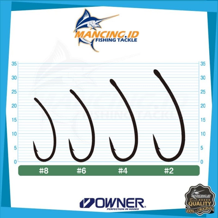 Owner C-8 (Carp Up) 53268 Hook Pancing Kail Made In Japan