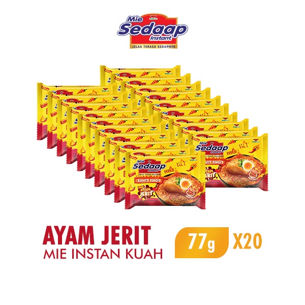 

Sedaap Mie Instan Ayam Jerit 77 gr x 20 Pcs
