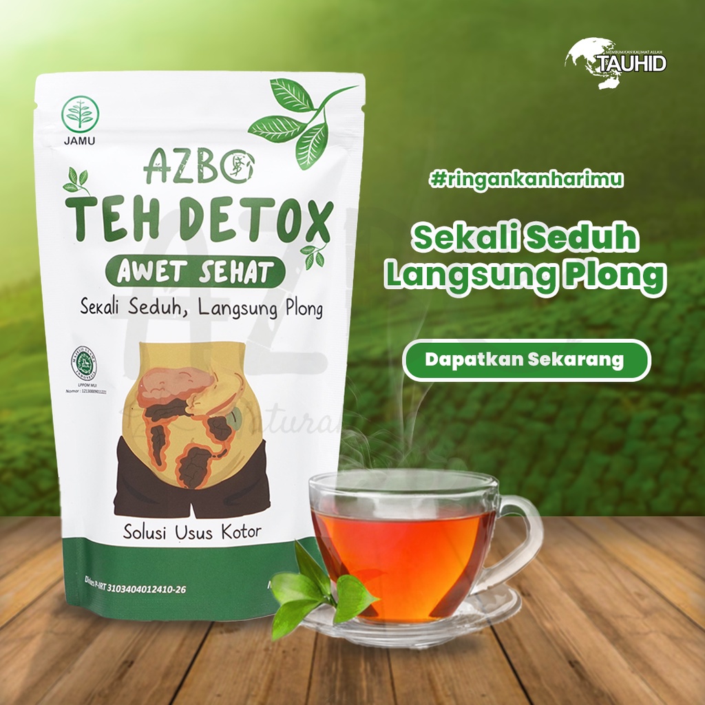 

( PROMO ) Azbo Teh Detox Awet Sehat Halal Azalea Botanicals Pelancar Menstruasi Pelangsing Badan