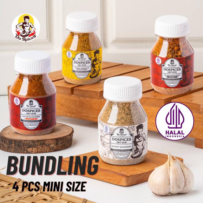 

HJK Dospices [ bundling 4pcs mini size ] Healthy Dry Rub Bumbu Marinasi Rendah Kalori [Paket