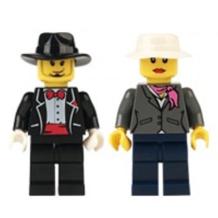 Wild West Cowboy Cowgirl Koboi Couple Action Mini Figure  Action Mini Figure Brick