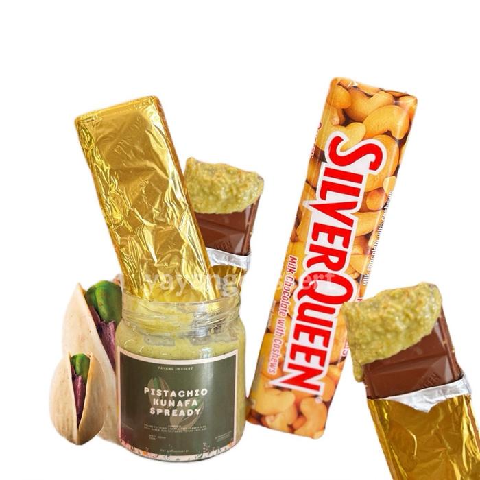 

Coklat Dubai Pistachio Kunafa Silverqueen COCOL - Yayang Dessert dubai chocolate Cokelat silver