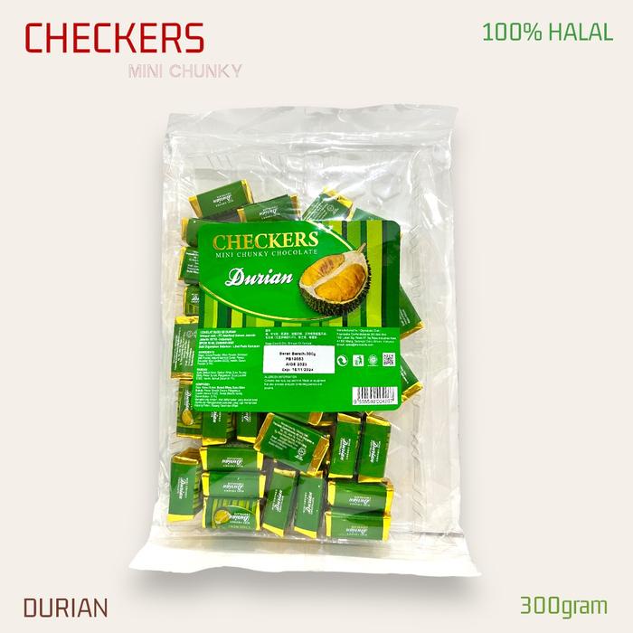 

Cokelat CHECKERS Mini Chunky 300g / CHECKERS Chocolate Malaysia ( 100% Halal ) Almond Fruit Coklat