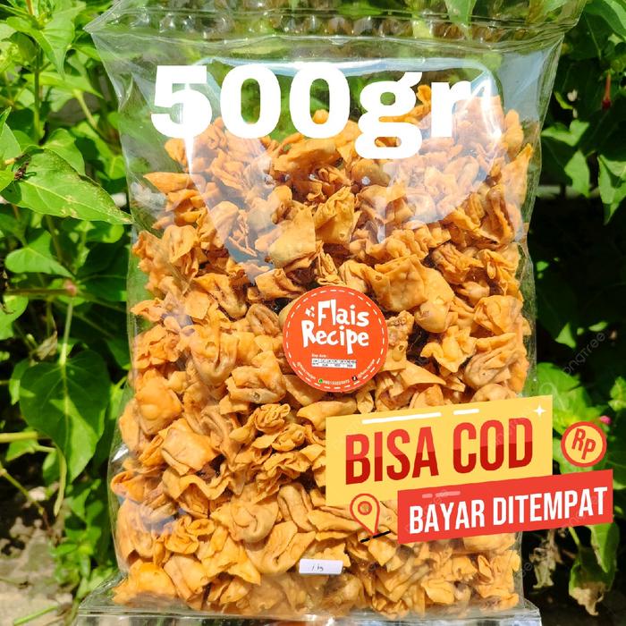 

500gr - Pangsit Abon Premium Renyah Cemilan Snack Camilan Food Keripik