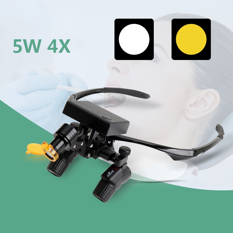 YID 4X Dental 48° Loupes Dental Magnifier Dental Surgery Medical Loupe Magnification Binocular 450mm