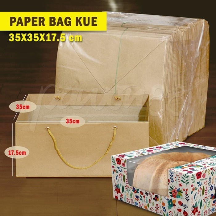 Paper Bag Kue Cake Box 35x35x17,5 cm