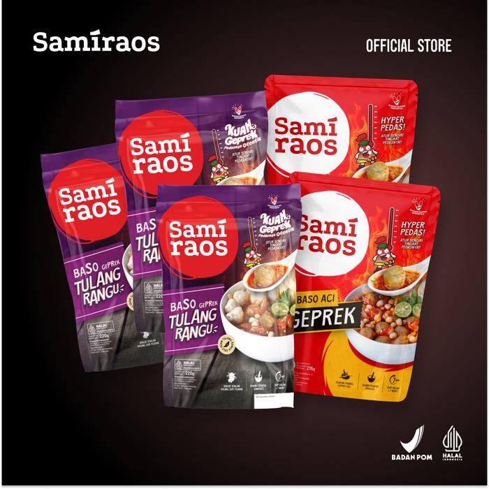 

SAMI RAOS - Paket Pedas Kumpul Bareng (3 Pcs Baso Geprek Tulang Rangu, 2 Pcs Baso Aci Geprek)