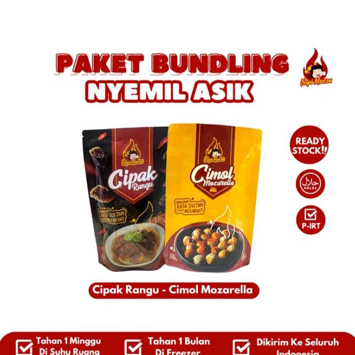 

PAKET NYEMIL IsI 2 NYAI MERCON/ Cimol Mozarella & Cipak Rangu