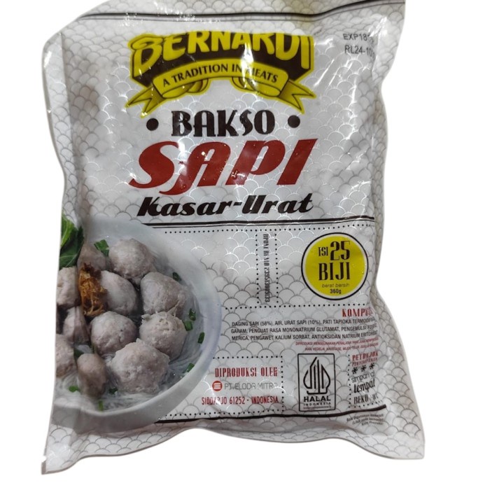 

Bernardi Bakso Kasar Urat isi 25