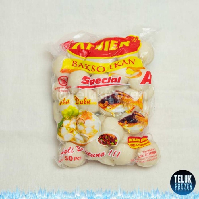 

Athien Bakso Ikan Special A isi 50 butir pcs / 900 gram 900g gr fish ball baso spesial A halal enak