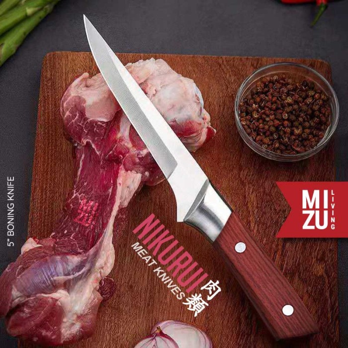 Sale Terbatas Mizu Nikurui Meat Knife Stainless Kitchen Knife Boning Knife Carving Knife Butcher