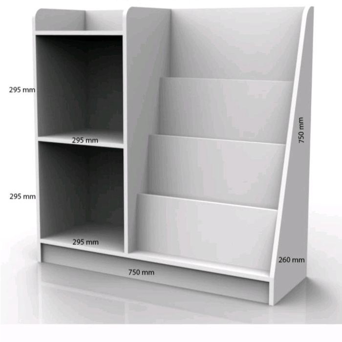 Rak Buku Anak Mainan Montessori Paud Tk Sd Pojok Baca Aufa - Asli