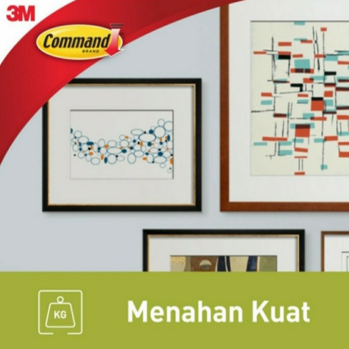 

SALE TERHOTT 3M COMMAND LARGE PICTURE HANGING STRIPS17206-4 KAPASITAS 7.2KG READYY