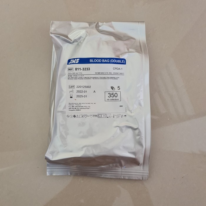 Bagus Jms Blood Bag Double 350Ml / Bloodbag / Kantong Darah Double 350Ml