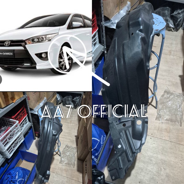 Liner Fender Spakbor Yaris Lele 2014 2015 2016 2017