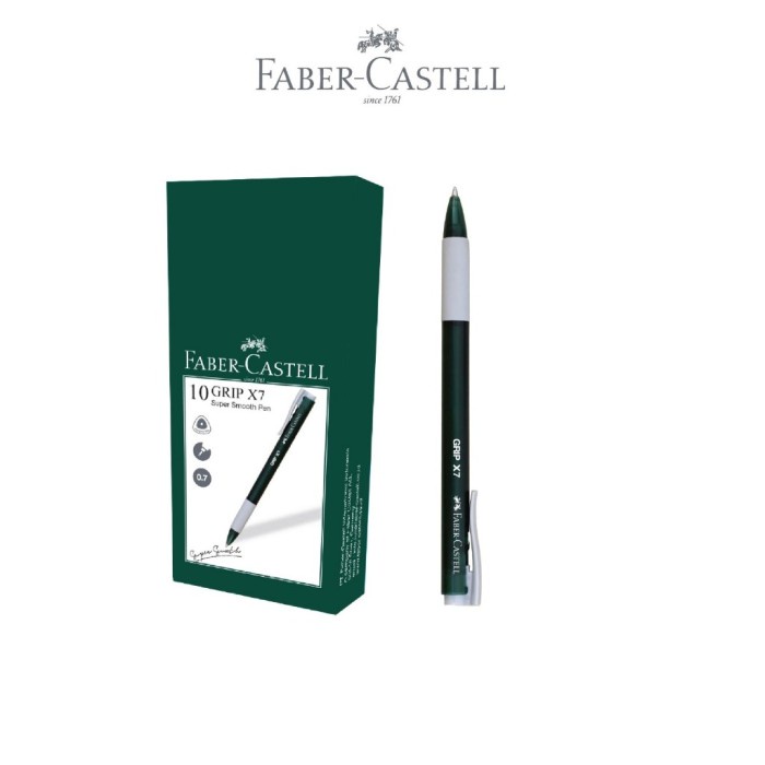 

ATKJaya- Faber-Castell Ballpoint Pen Grip XP Green Pantone 1 Box isi 10