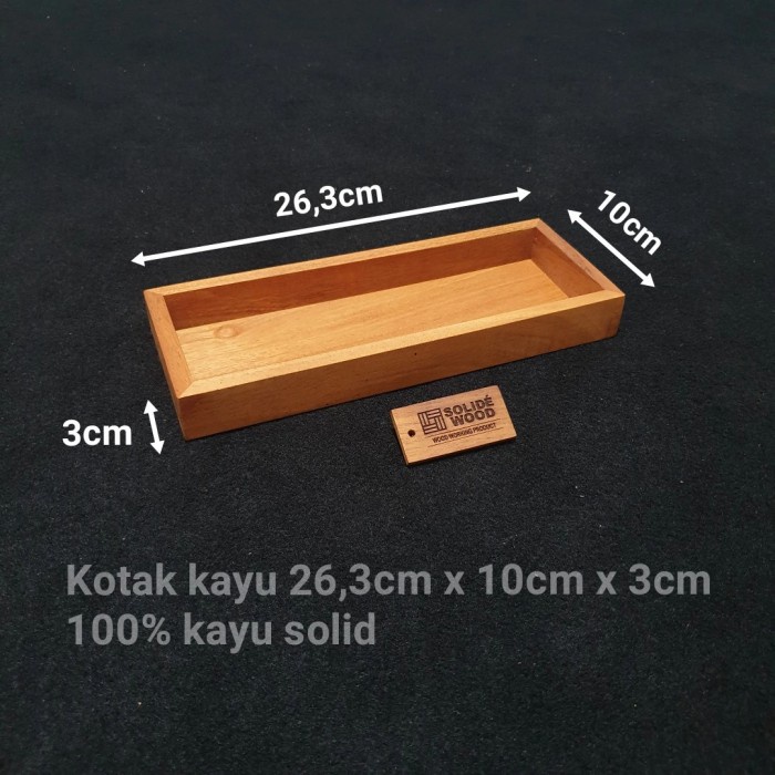 

ATKJaya- kotak kayu 26cm x 10cm x 3cm tempat pulpen pensil sendok organizer