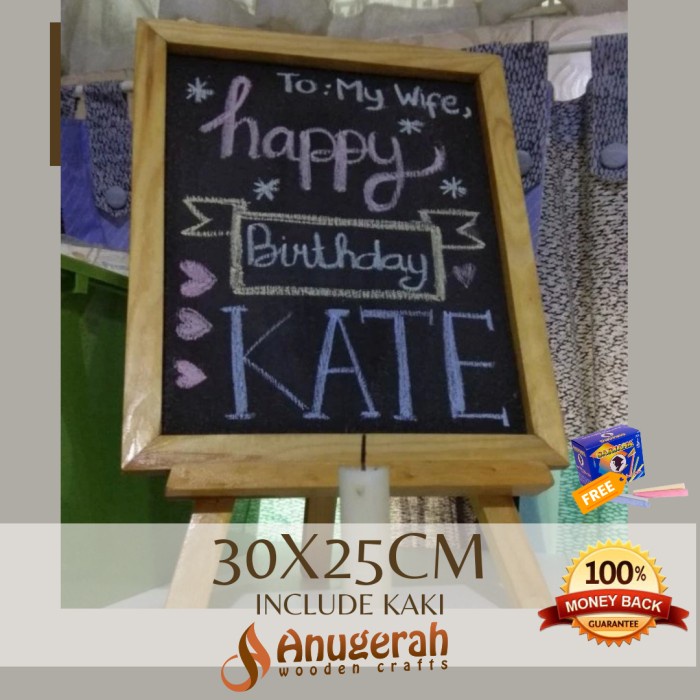 ATKJaya- Papan tulis kecil mini chalkboard papan tulis kapur kecil papan hitam