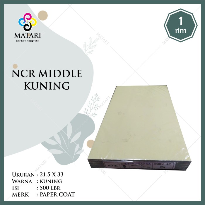 

ATKJaya- Kertas NCR Carbonless Paper Middle Warna Ukuran F4 / Folio