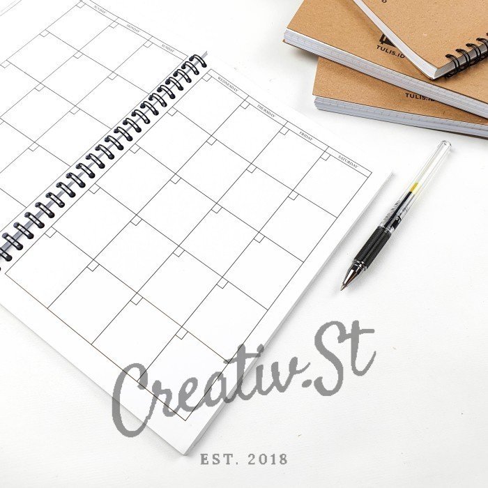 

ATKJaya- [Tulis.Id] Basic Kraft Spiral Planner Series Monthly Weekly