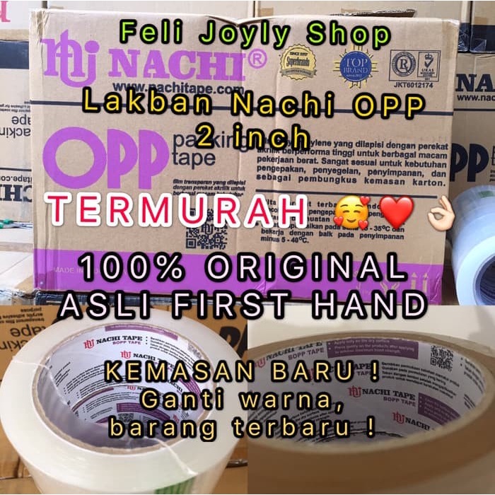 

ATKJaya- LAKBAN BENING COKLAT NACHI NACI SOLASI SELOTIP OPP PLAKBAN TERMURAH
