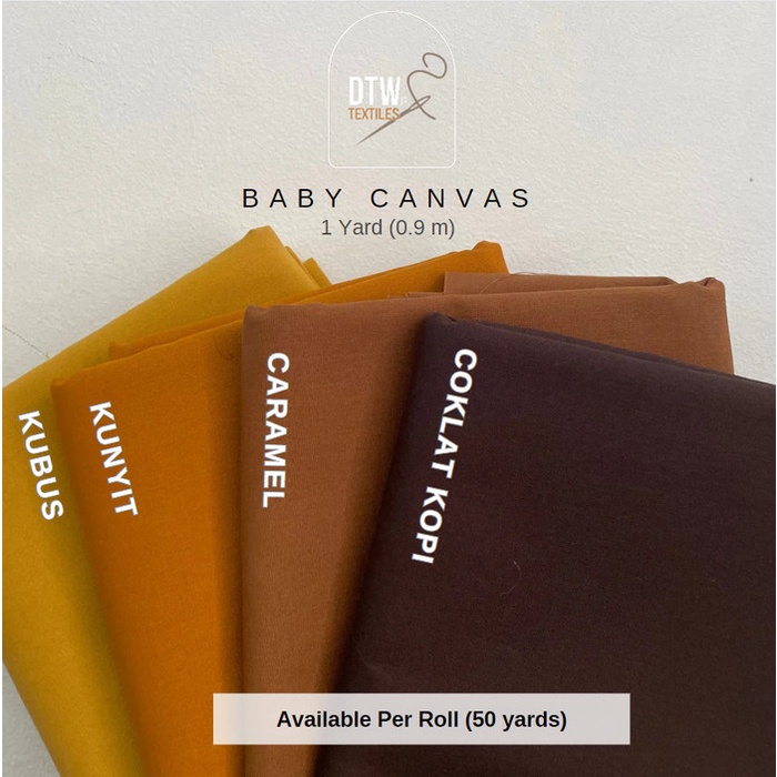 ATKJaya- Kain Baby Canvas TR Potongan @90x150 Per Warna 1 yard Kain Kanvas