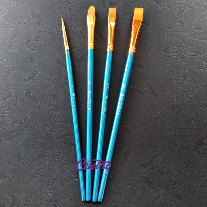 

ATKJaya- V-Tec Kuas Set A0270 Isi 4 (Brush Set) Painting Colouring Lukisan