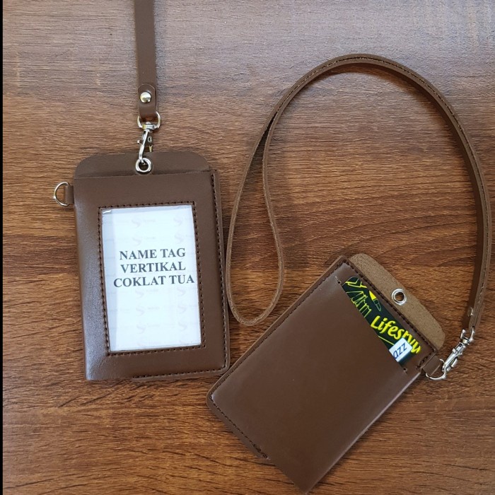 

ATKJaya- ID CARD HOLDER KULIT NAME TAG GANTUNGAN NAMA DOMPET KARTU AR40