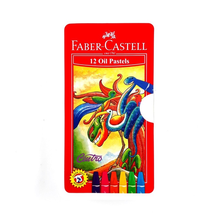 

ATKJaya- Faber Castell Hexagonal Oil Pastel Crayon 12 Colours Warna