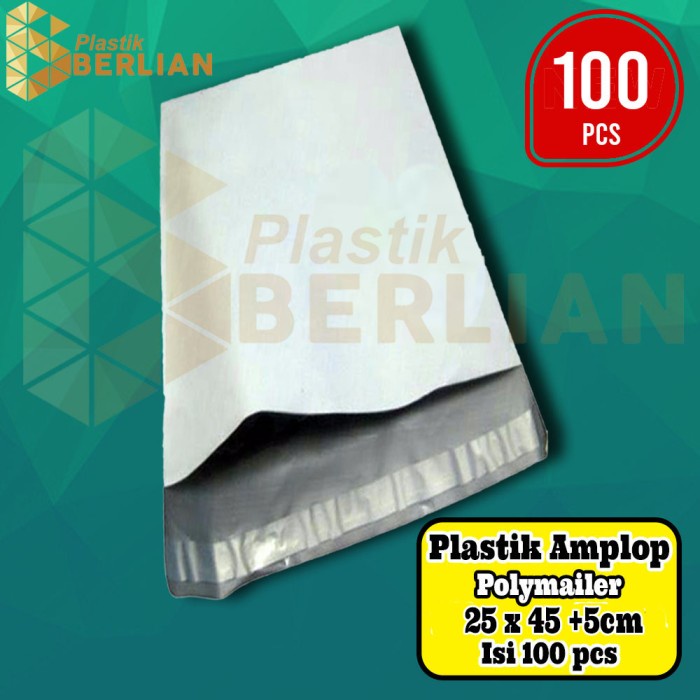 

ATKJaya- Plastik Amplop Packaging Polymailer Polybag 25 x 45 isi 100 White