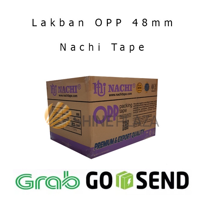 

ATKJaya- Lakban OPP Nachi Tape Bening Coklat 2 Inch Tebal Murah Lengket 48mm x 90 Yard 1 Dus Khusus