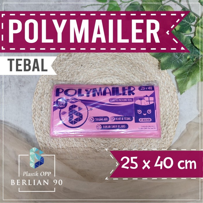 

ATKJaya- Polymailer Pink 25x40 Cm / Plastik Packing Online Amplop Plastik