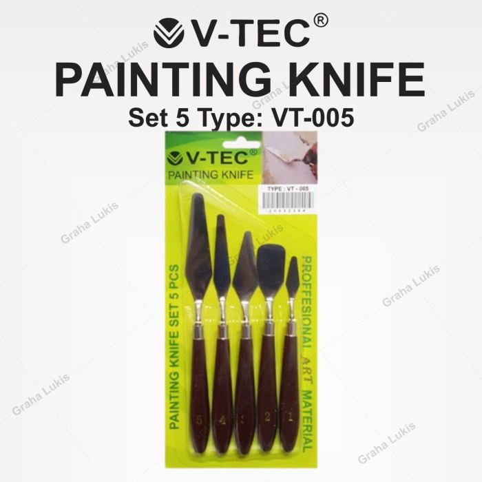 

ATKJaya- V-Tec Painting Knives Set 5 / Pisau Palet VT-005 V-Tec Painting Knives