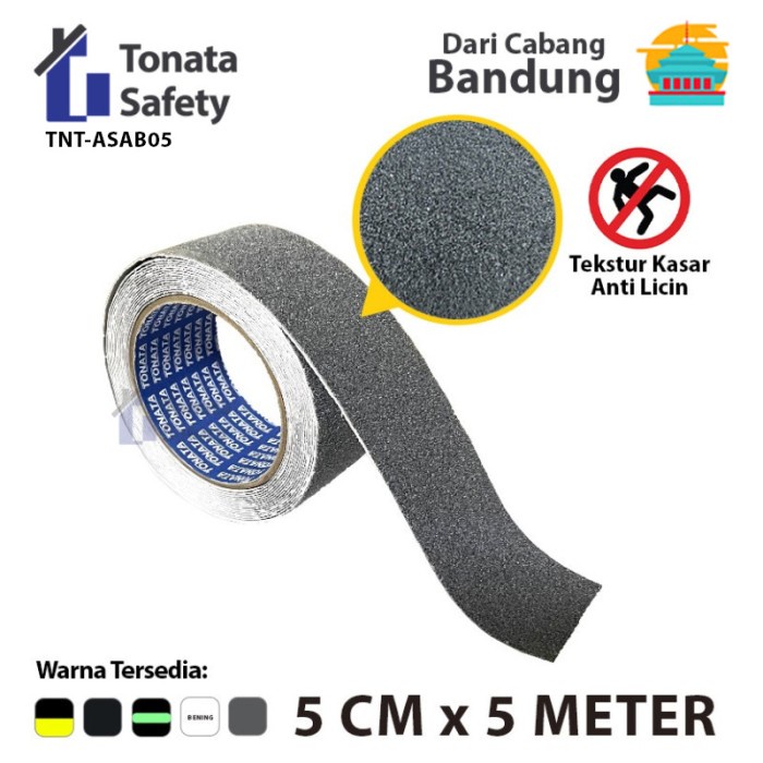 

ATKJaya- Anti Slip Tape / Lakban Anti Licin Grey 5 cm x 5 Meter / Gray Abu Abu