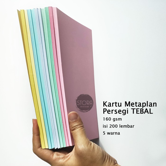 

ATKJaya- Kartu Metaplan 160 gsm 200 lbr 5 warna Kotak Persegi - Meta Plan