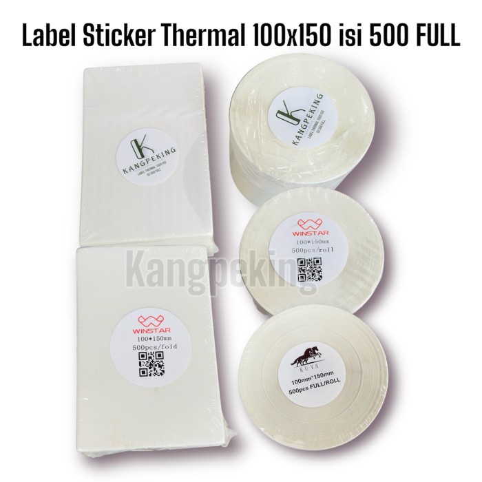 

ATKJaya- Kertas Thermal Roll/Lipat isi 500 pcs ukuran A6 100 x 150 mm