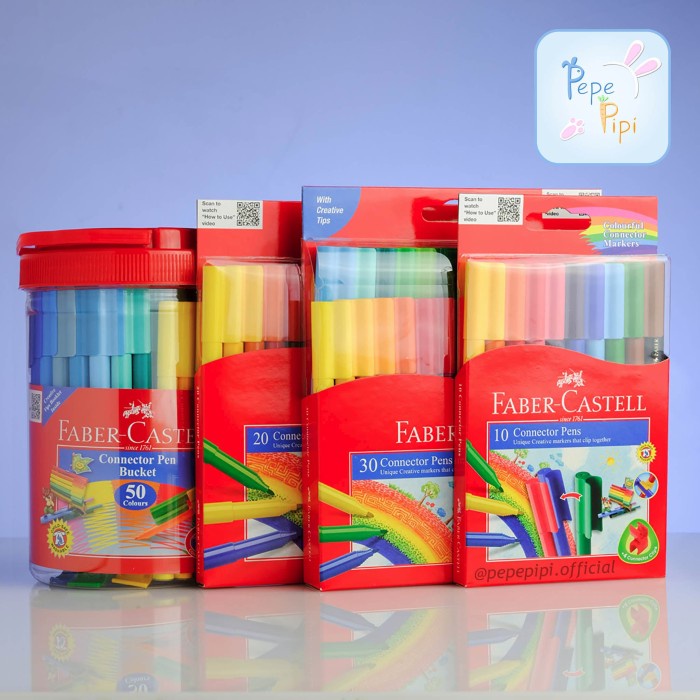 

ATKJaya- Spidol Connector Pen Faber Castell 10, 20, 30 dan 50 Pcs