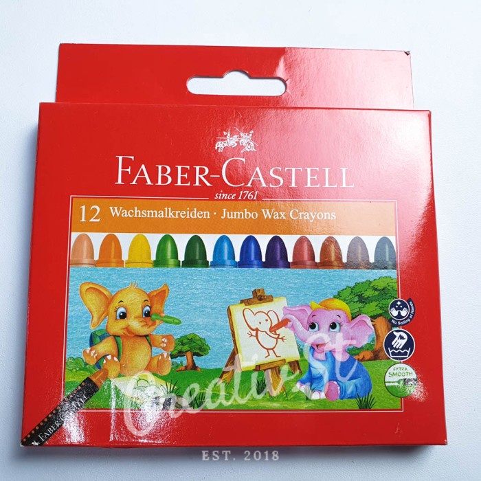 

ATKJaya- Faber Castell Wax Crayon 12 Warna Jumbo