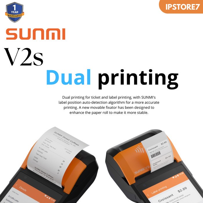 

Mesin Kasir Android 11 Sun V2S 4G RAM 2+16GB 4G NFC SCANNER LABEL PRINTING Garansi 1 Tahun