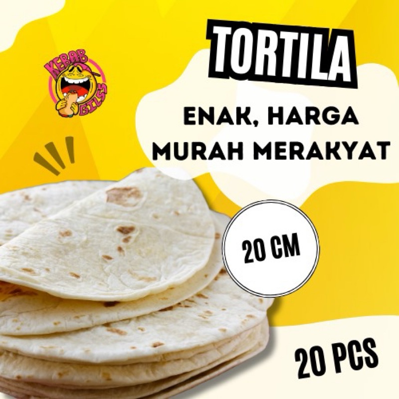 

Tortilla PREMIUM 20cm isi 20 pcs lembar tortila kulit kebab bungkus kebab bahan kebab halal daging