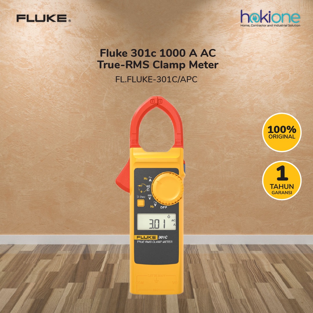 FLUKE 301C True-RMS Clamp Meter 1000A AC Tang Ampere - FLUKE-301C/APC