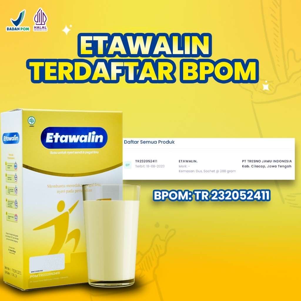 

ETAWALIN Original Susu Kambing Etawa Atasi Nyeri Sendi Dan Tulang Official 1 Box 200 Gr