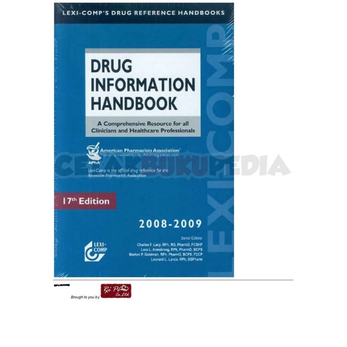 Book Drug Information Handbook 17th Edition Coversoft