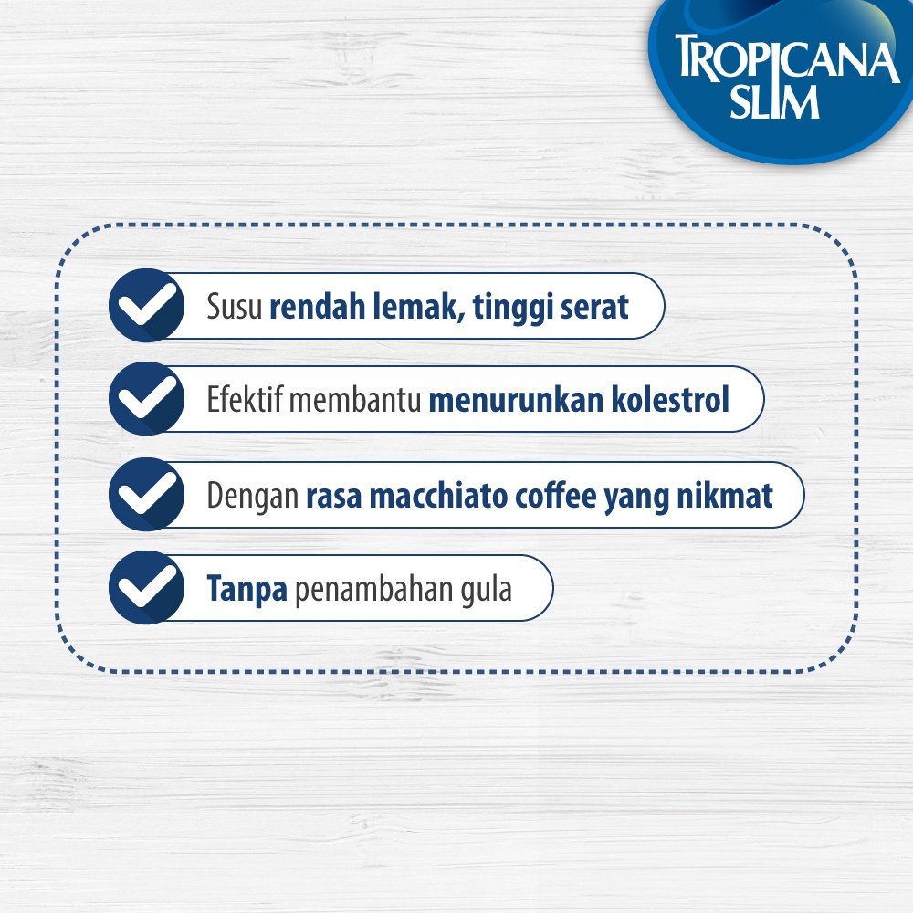 

Tropicana Slim Susu Low Fat Macchiato Coffee 500gr - Susu Diet Bantu Turunkan Kolesterol