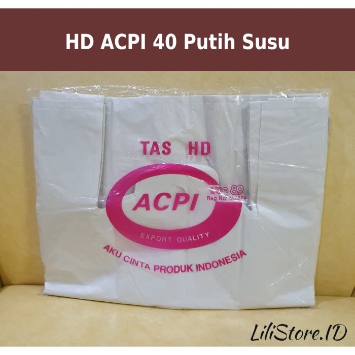 SOUVEN- KANTONG PLASTIK HD ACPI 40 PUTIH SUSU