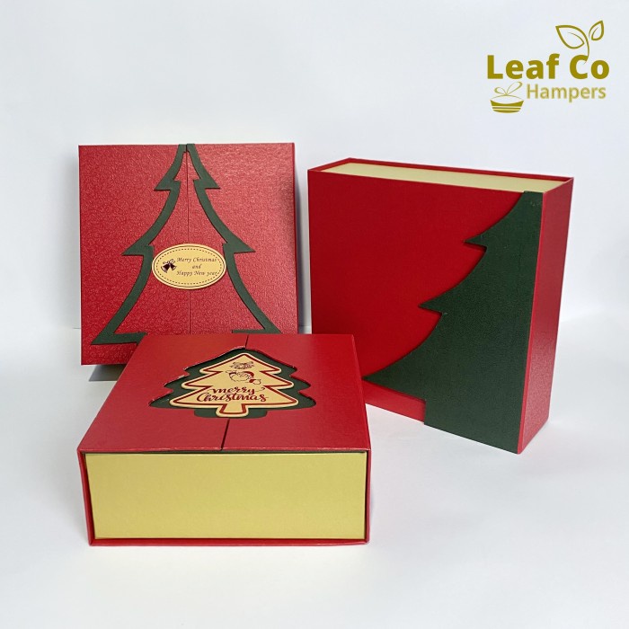 

SOUVEN- Leaf Co - Hard Box Premium Edisi Natal Gift Box Hampers Bentuk Kotak