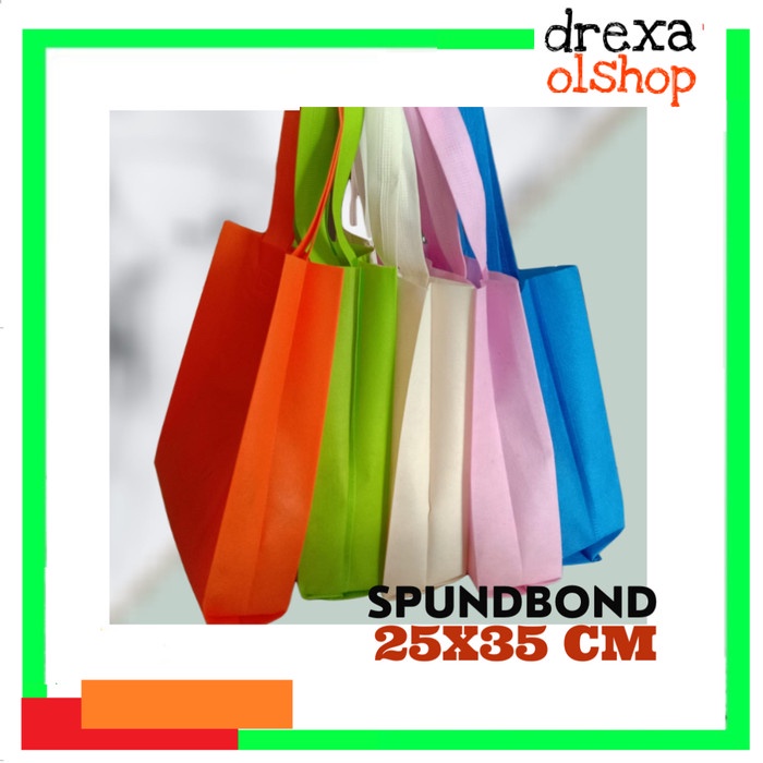 

SOUVEN- Tas spundbond tas bingkisan goodie bag polos ukuran 25x35 cm